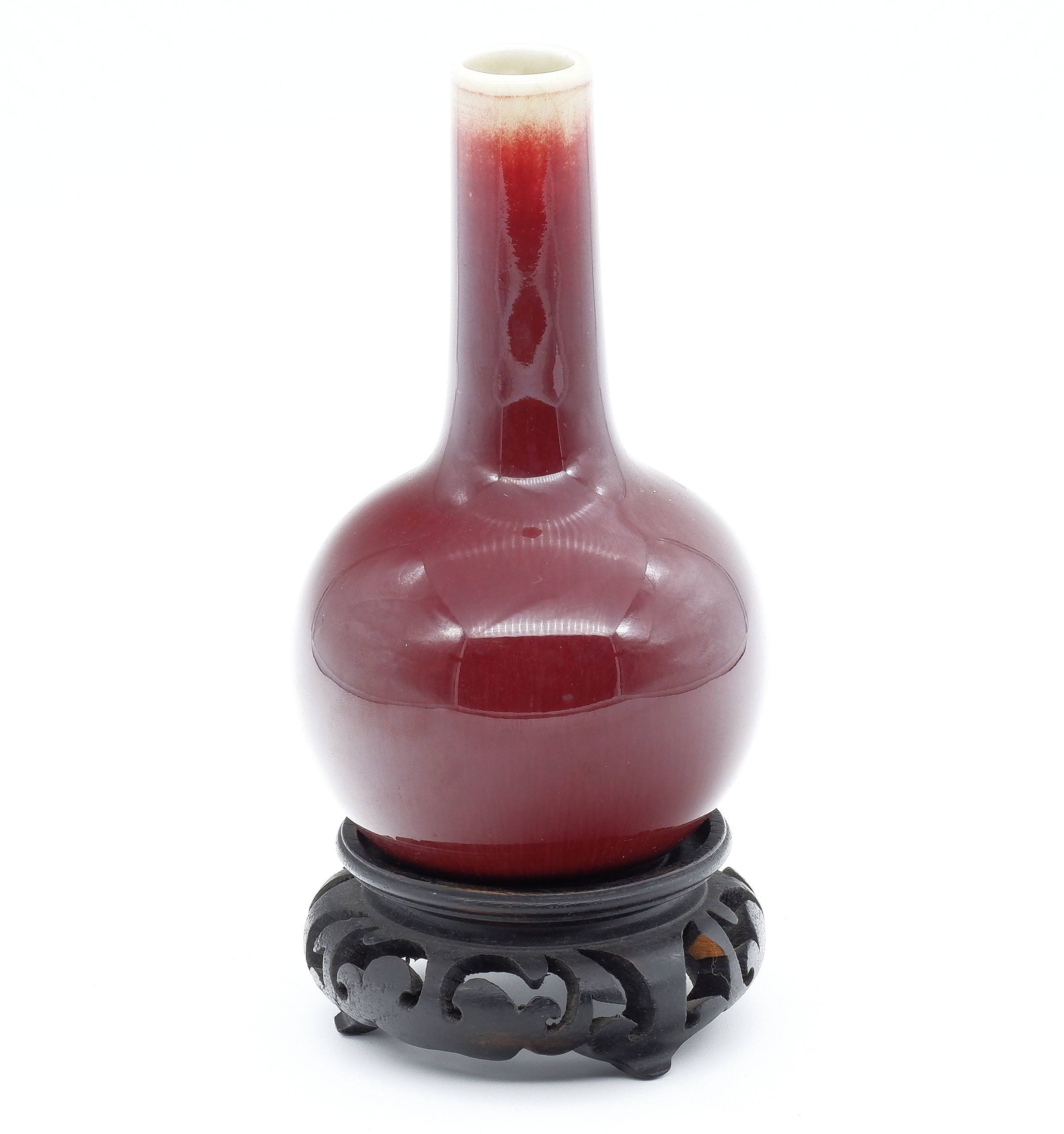 'Chinese Oxblood Vase, Late Qing'
