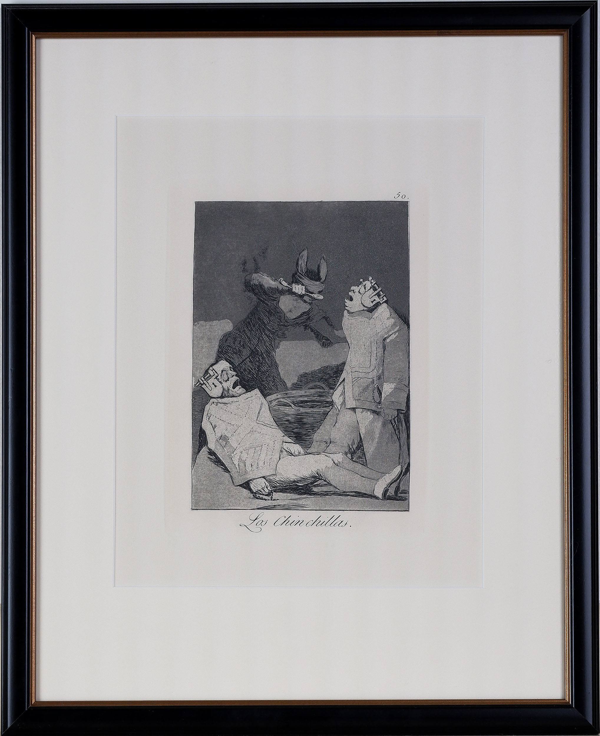 'Francisco de Goya (Spanish 1746-1828) Los Chinchillas, Engraving'
