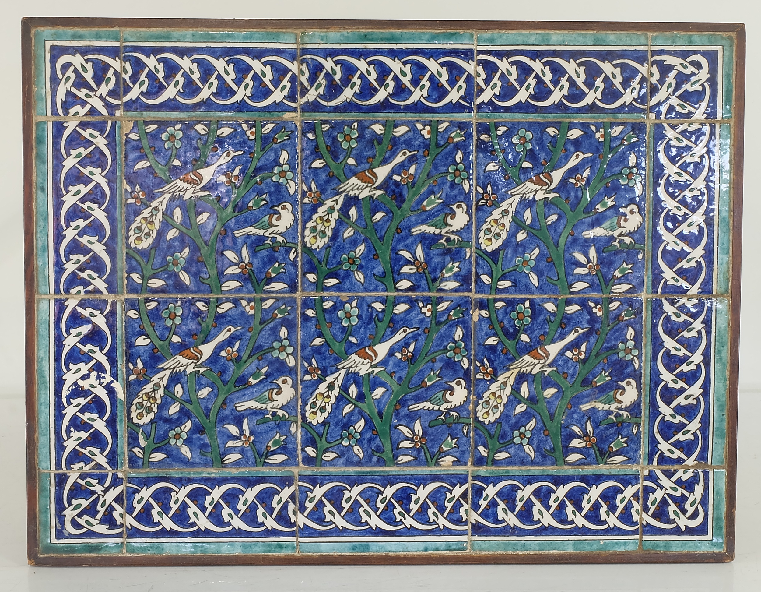 'Turkish Isnik Style Glazed Tile Frieze Now Mounted as a Table, 20th Century'