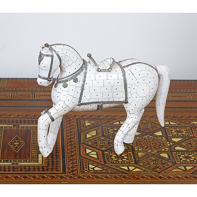 Indian Ivory Mosaic Horse