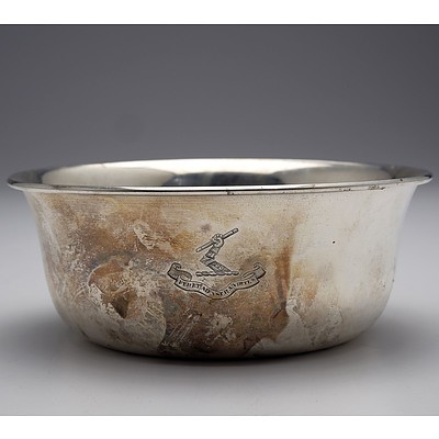 Australian Crested and Engraved Sterling Silver Bowl with Emu Hallmark, 146g