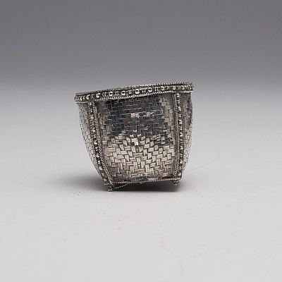 Small Asian Woven Silver Cup, 25g
