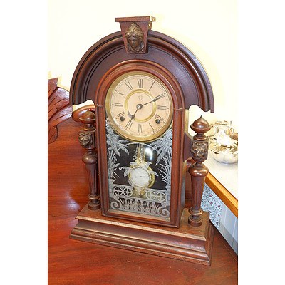 American Ansonia Mantle Clock with Adjustable Pendulum