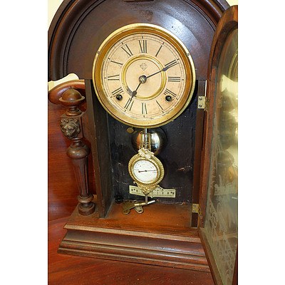 American Ansonia Mantle Clock with Adjustable Pendulum