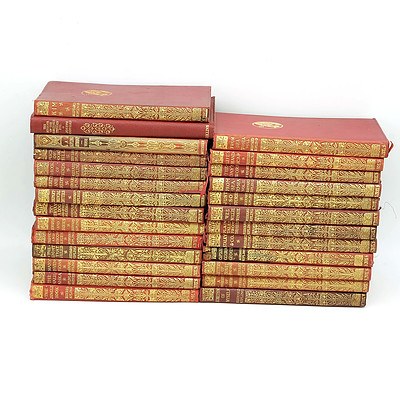 Various Gilt Tooled Leather Bound Rudyard Kipling Volumes, Circa 1920s