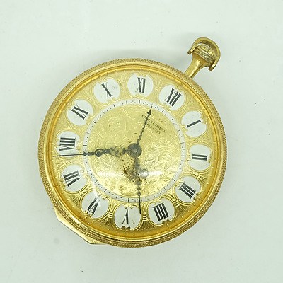 French Ernest Borel and Co Versailles Eight Day 15 Jewels Pocket Watch with Swiss Movement