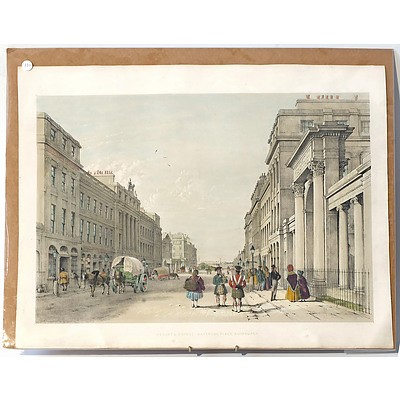 After Samuel Swarbreck (1798-1866) The Regent's Bridge Waterloo Place, Colour Lithograph