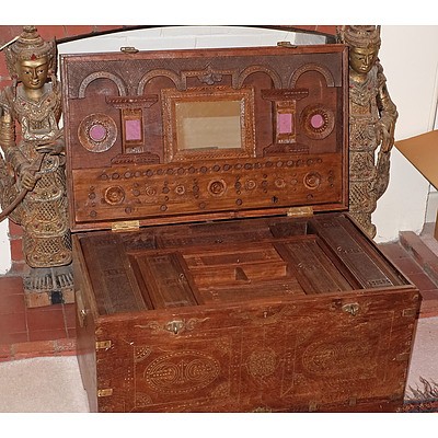 LATE ADDITION, Brass Mounted Burmese Actors Chest