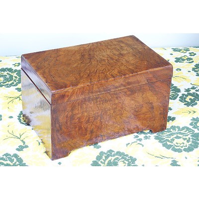 Late Victorian Walnut Stationery Box Circa 1880