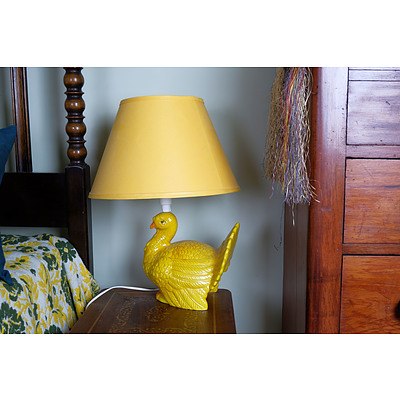 Ceramic Turkey Form Table Lamp