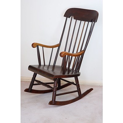 Vintage American Beech Rocking Chair