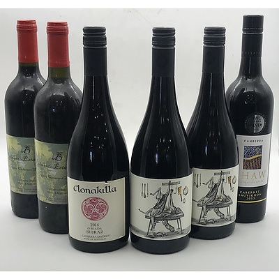 Case of 6x Assorted Canberra Region Red Wines