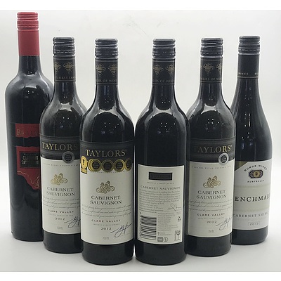 Case of 4x Taylors 2012 Cabernet Sauvignon & 2x Matching Clare Valley Wines