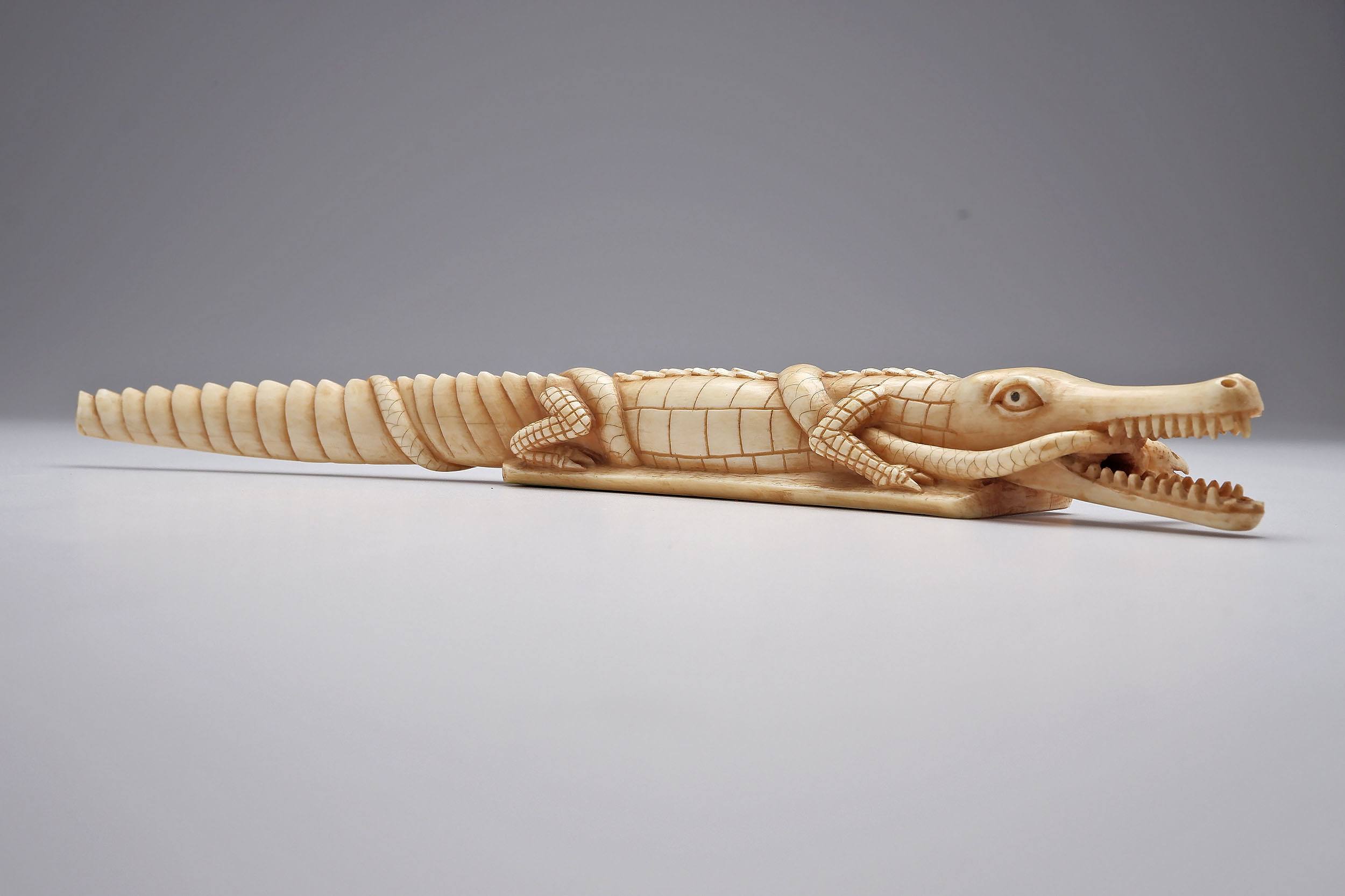 African Carved Ivory Crocodile Lot 1138813 ALLBIDS