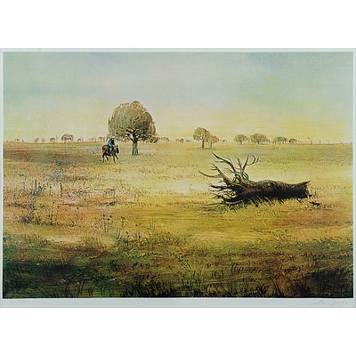 BOYD Arthur Merric Bloomfield (1920-1999) Two Works, 'Cornfield Berwick ' 87/100 & 'Wimmera Landscape (The Reaper)' 54/100