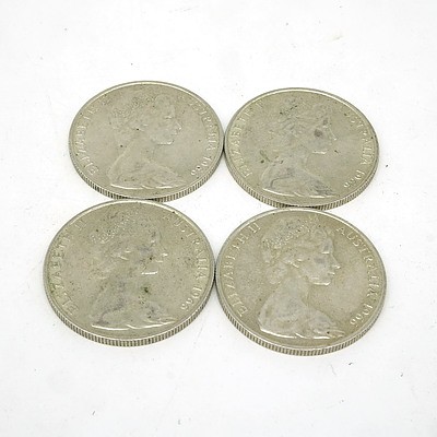 Four 1966 Silver 50 Cent Coins