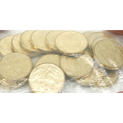 Sealed Bag of Twenty 2019 $1 Coins, Including A, U and S Mintmark Coins