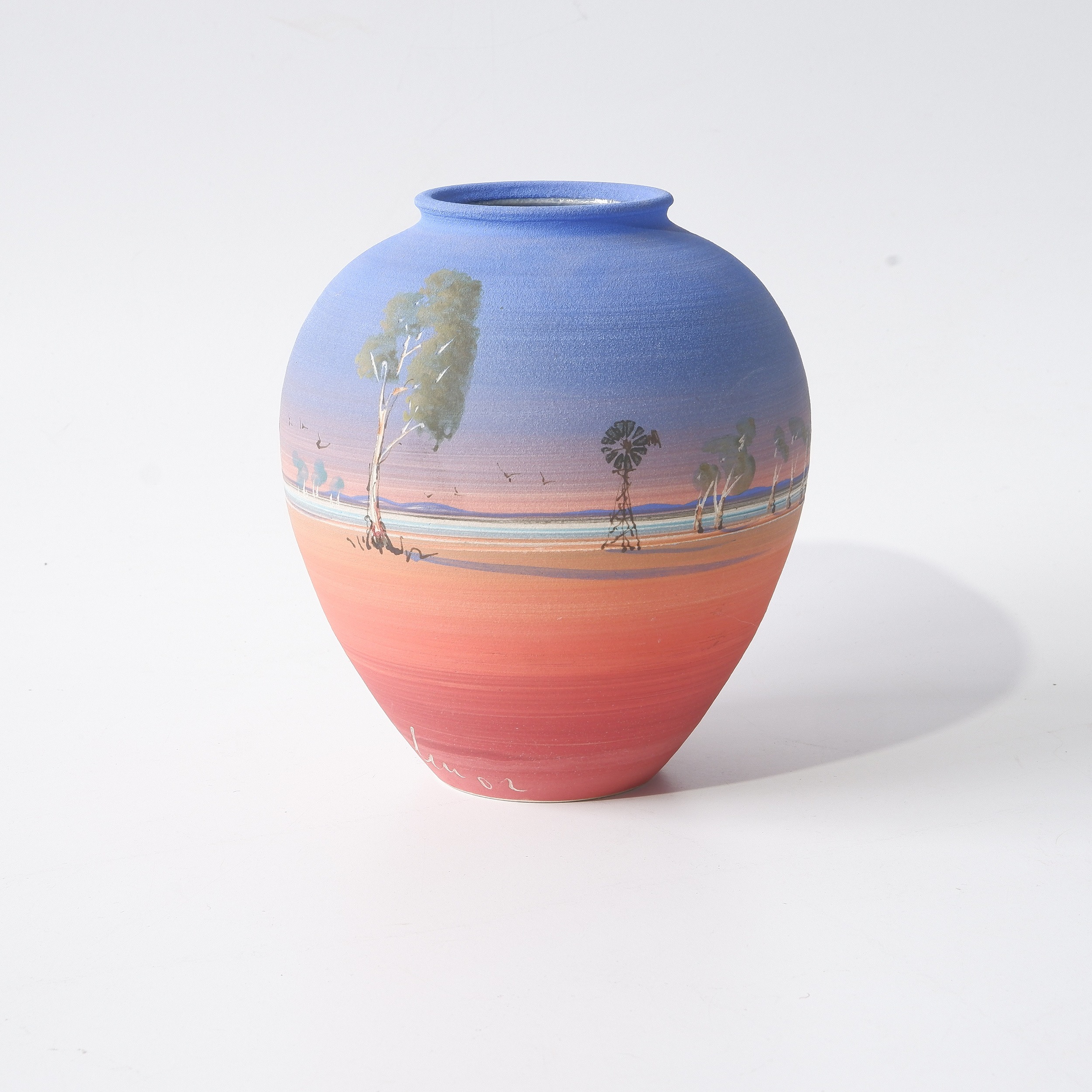 Australian Pottery Vase by Les Lot 1114505 ALLBIDS