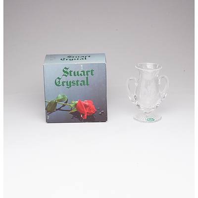 Stuart Crystal 1981 Prince Charles and Lady Dianna Crystal Loving Cup in Original Box