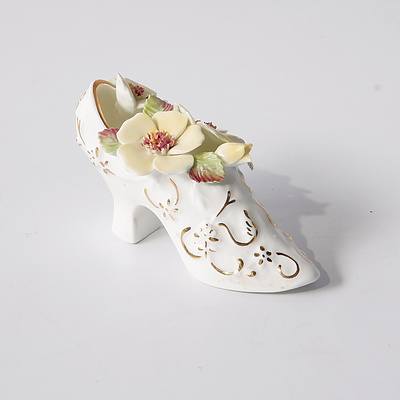 Royale Stratford Bone China Shoe and Flower Ornament