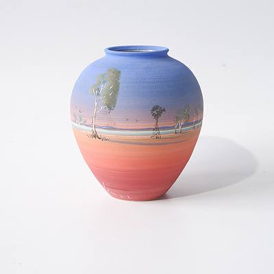 Australian Pottery Vase by Les Macleman