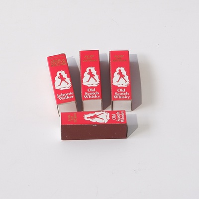 Four Johnnie Walker Matchboxes and Matches