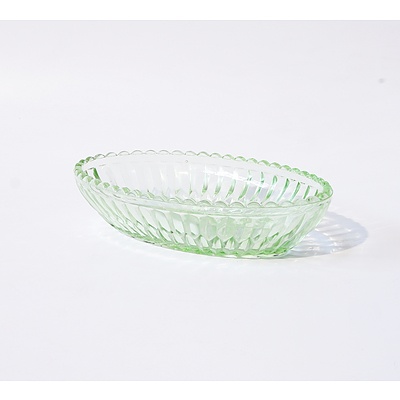 Green Depression Glass Dish