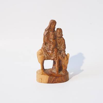 Olive Wood Hand Religious Carving from Jerusalem