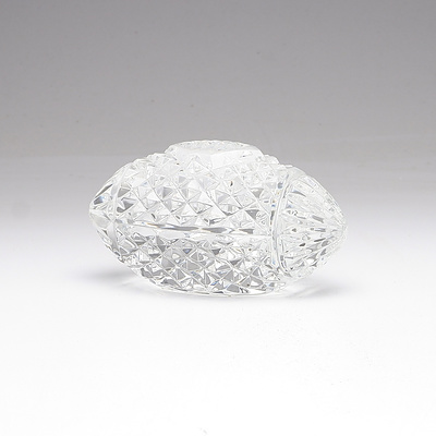 Waterford Crystal Football Shaped Paperweight