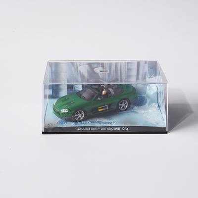 Scale Model of Jaguar XKR from the Movie 'Die another day' in Display Case