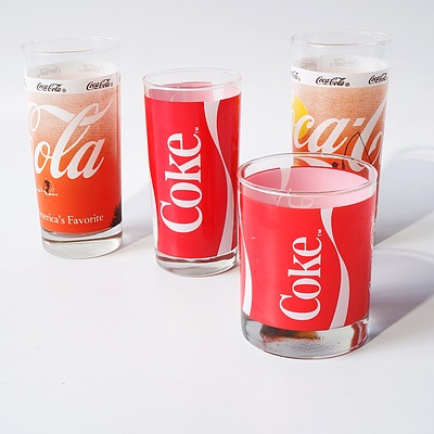 Four Coke Glasses