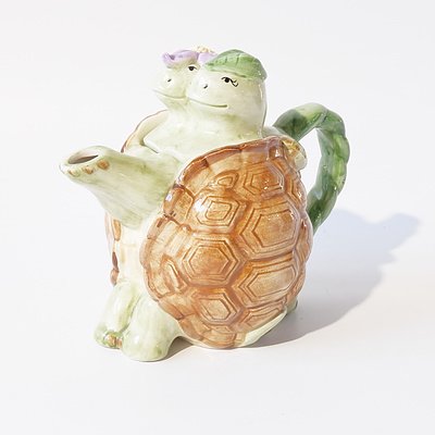 Mary Ann Baker Ceramic Turtle Teapot