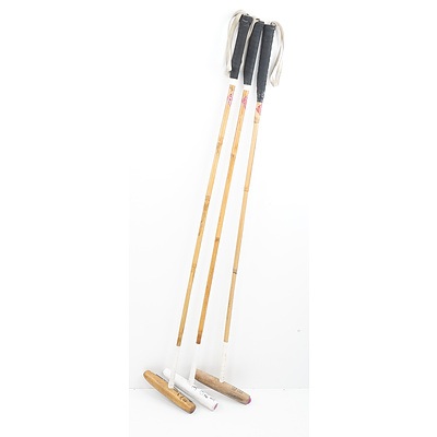 Three Competition  Polo Mallets