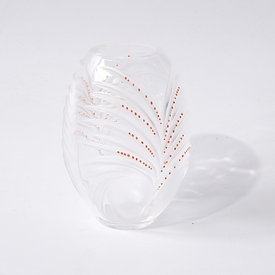 Lalique Glass Vase, Signed to Base