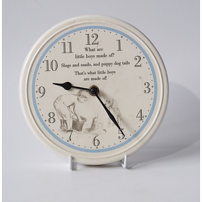 Porcelain Nursery Rhyme Clock by Widdop Bingham