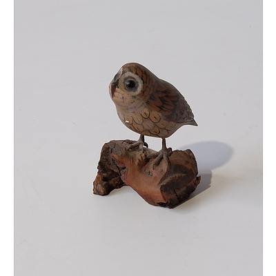 Boxer and Ashfield Carved and Painted Owl