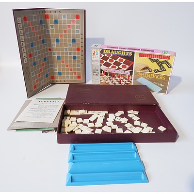 Vintage Scrabble and Mixed Board Games Set