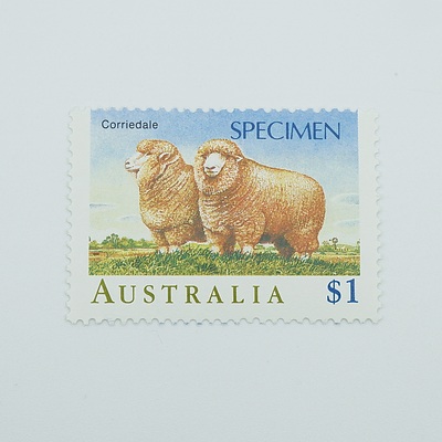 1989 Australia One Dollar Sheep 'Specimen' Stamp