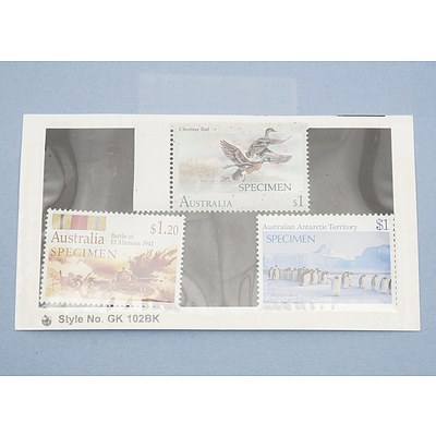 Three Australian Specimen Stamps