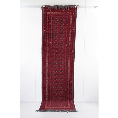 Hand Knotted Wool Pile Bokhara Runner