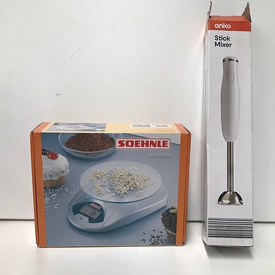 Soehnle Venzia Electronic Kitchen Scale & Anko Stick Mixer