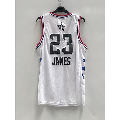 Basketball Jersey ASW LeBron James #23 All-Star Edition Swingman White Medium - Brand New