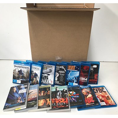 Large Box of Blu-rays & DVD's including Live Concerts from Nirvana, AC/DC, Iron Maiden & Metallica