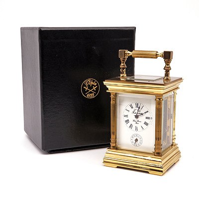Quality Swiss L'Epee Brass Cased Mechanical Carriage Clock, Boxed