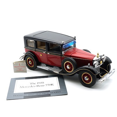 Franklin Mint 1:24 Diecast, 1935 Mercedes Benz 770K with COA