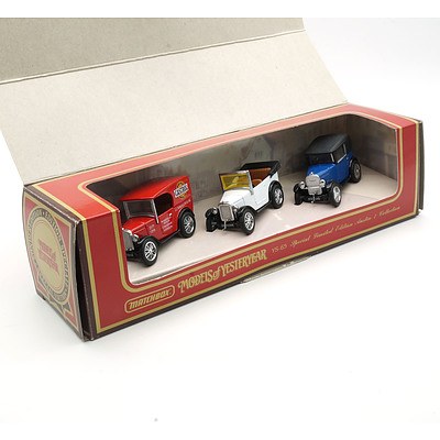 Matchbox Models of Yesteryear Special Limited Edition Austin 7 Collection, Including Austin 7, BMW Dixie and Rosengart