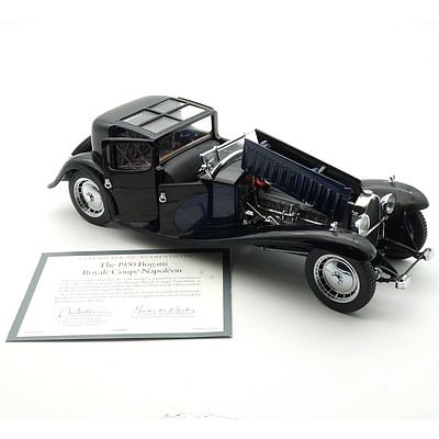 Franklin Mint 1:24 Diecast, 1930 Bugatti Royale Coupe Napoleon with COA