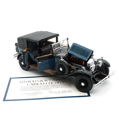 Franklin Mint 1:24 Diecast 1929 Rolls Royce Phantom I Cabriolet De Ville with COA