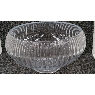 Glass Punchbowl With 36 Anchor 175ml Glass Punch Cups - Brand New