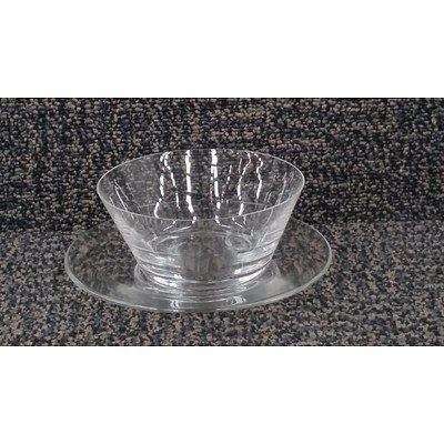 Lenox Crystal Finger Bowls and Plates - Lot of 11 Sets - New